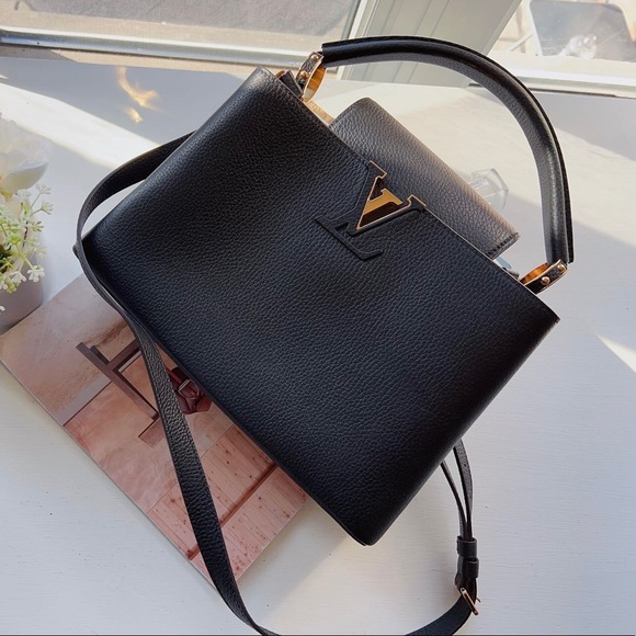 Louis Vuitton Handbags - Louis Vuitton Black Capucines Pm Taurillon Bag